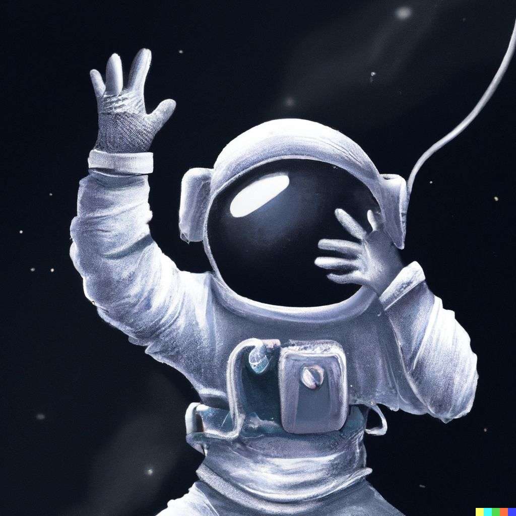 an astronaut, digital art created in Procreate